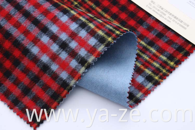 Hot selling woven double-faced check tweed plaid fleece woolen wool coat manufacturer winter fabric boucle skirt cloth